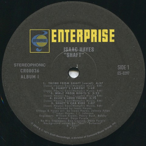 Isaac Hayes – Shaft (2LP, Album, Reissue, Remastered, 180 grams, Vinyl) - фото 3
