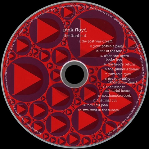 Pink Floyd – The Final Cut (CD, Album, Reissue, Remastered) - фото 3