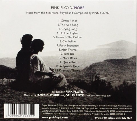 Pink Floyd – Music From The Film More (CD, Album, Reissue, Remastered, Repress) - фото 3