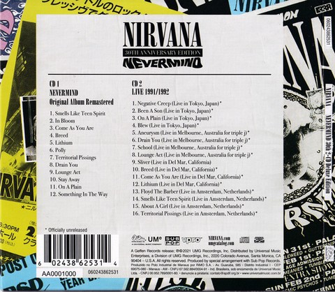 Nirvana – Nevermind (2CD, Album, Reissue, Deluxe Edition, 30th Anniversary) - фото 2