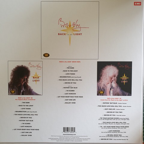 Brian May – Back To The Light (LP, 2CD, Album, Reissue, Remastered, Stereo, White Vinyl) - фото 2