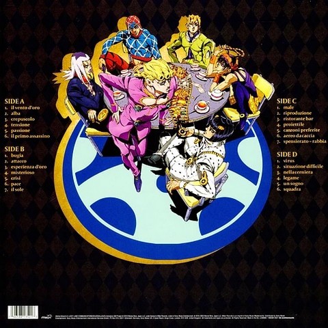 Yugo Kanno – Jojos Bizarre Adventure Golden Wind Vinyl Soundtrack (2LP, Album, Limited Edition, Orange & Yellow Marble Vinyl) - фото 2