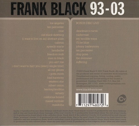 Frank Black And The Catholics – 93-03 (2CD, Compilation) - фото 3