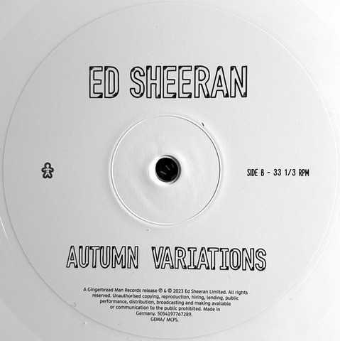 Ed Sheeran – Autumn Variations (LP, Album, Limited Edition, Stereo, White Vinyl) - фото 4