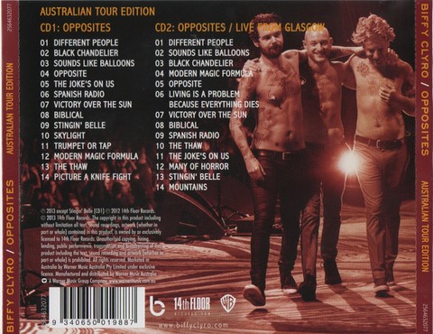 Biffy Clyro – Opposites (Australian Tour Edition) (2CD, Album, Reissue) - фото 2