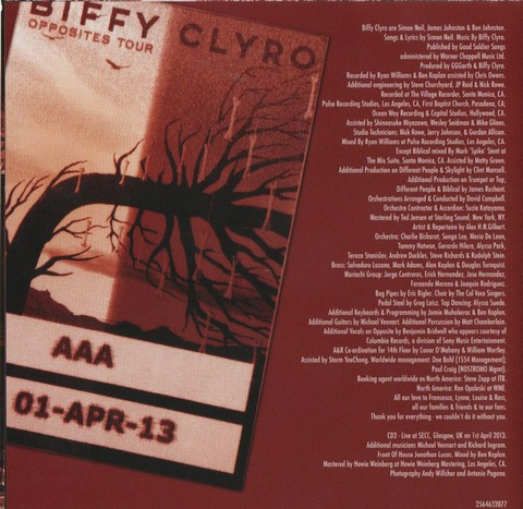 Biffy Clyro – Opposites (Australian Tour Edition) (2CD, Album, Reissue) - фото 4