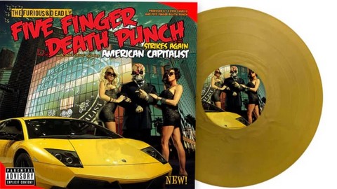 Five Finger Death Punch – American Capitalist (LP, Album, Reissue, Gold, 10th Anniv., Vinyl) - фото 2
