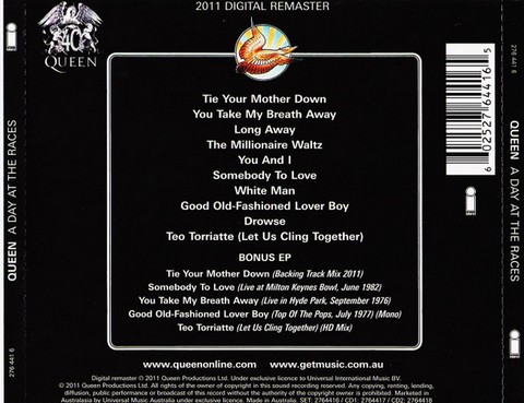 Queen – A Day At The Races (CD, EP, Album, Reissue, Remastered) - фото 4