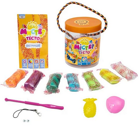 Набір маси для ліплення. Містер тісто. 12 кольорів з блискітками - фото 2