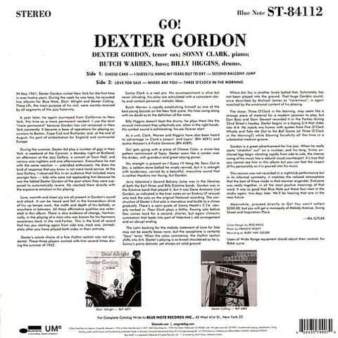 Dexter Gordon – Go! (LP, Album, Reissue, Stereo, 180g, Vinyl) - фото 2