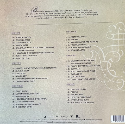 Aretha Franklin – The Queen In Waiting (The Columbia Years 1960-1965) (3LP, Compilation, Limited Edition, Numbered, 180g, Gold & Black Marbled Vinyl) - фото 2