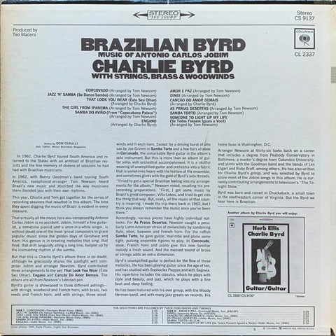 Charlie Byrd – Brazilian Byrd (LP, Album, Vinyl) - фото 2