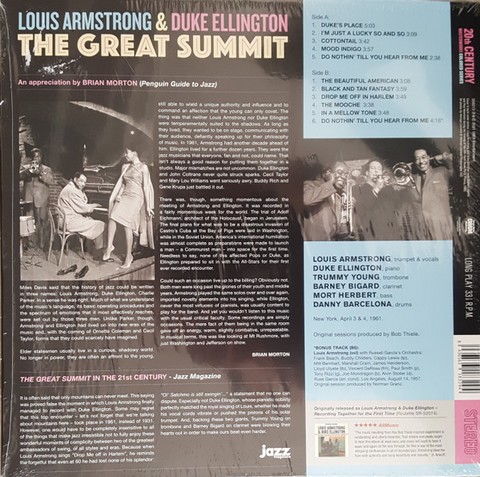 Louis Armstrong & Duke Ellington – The Great Summit (LP, Album, Limited Edition, Reissue, Yellow Vinyl) - фото 2