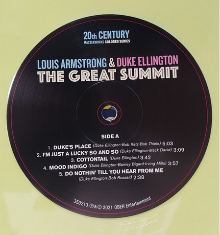 Louis Armstrong & Duke Ellington – The Great Summit (LP, Album, Limited Edition, Reissue, Yellow Vinyl) - фото 3