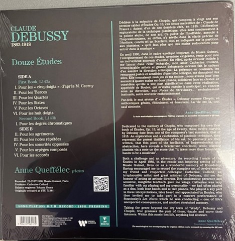 Claude Debussy, Queffelec – Etudes (LP, Album, Remastered, Vinyl) - фото 2