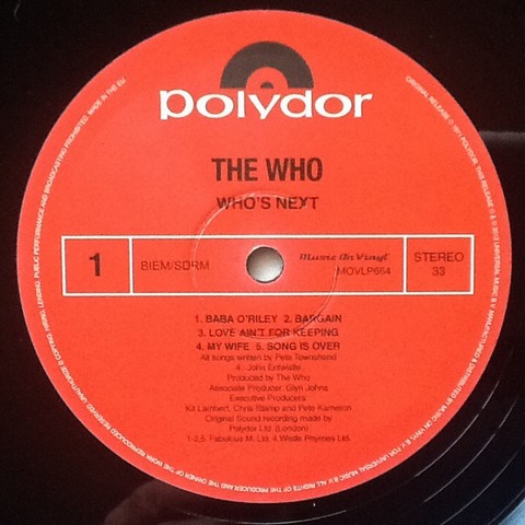 The Who – Whos Next (LP, Album, Reissue, Remastered, 180 Gram, Vinyl) - фото 3