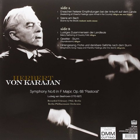 
Herbert von Karajan - Beethoven – Symphony No. 6 ‘Pastoral’ (LP, Reissue, Remastered, Stereo, 180gr, Vinyl) - фото 2