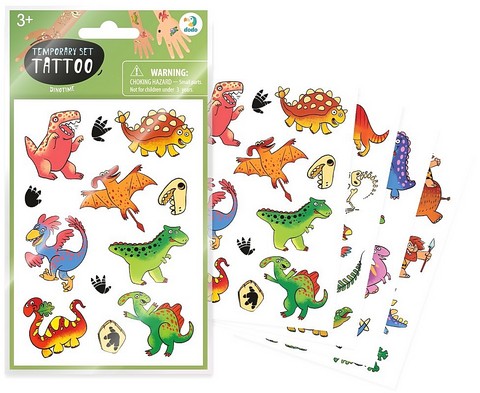 Набір дитячих тимчасових татуювань "Час динозаврів"