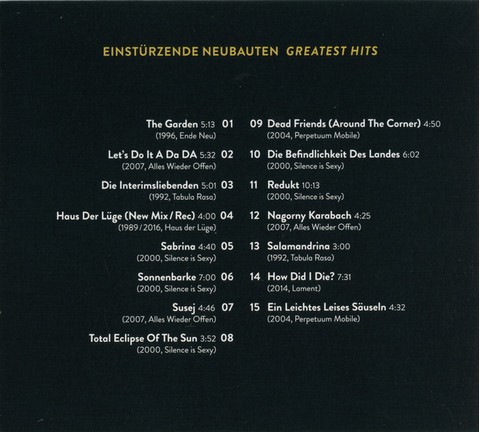 Einsturzende Neubauten – Greatest Hits (CD, Compilation) - фото 4