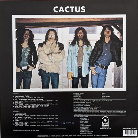 Cactus – Cactus (LP, Album, Limited Edition, Numbered, Reissue, 180 Gram, Red Translucent Vinyl) - фото 2