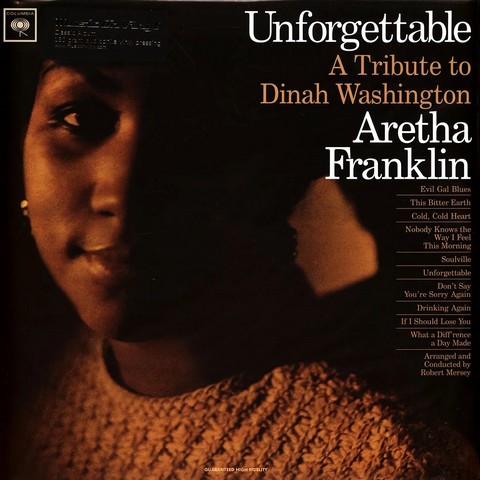 Aretha Franklin – Unforgettable (A Tribute To Dinah Washington) (LP, Album, Reissue, Stereo, Vinyl) - фото 1