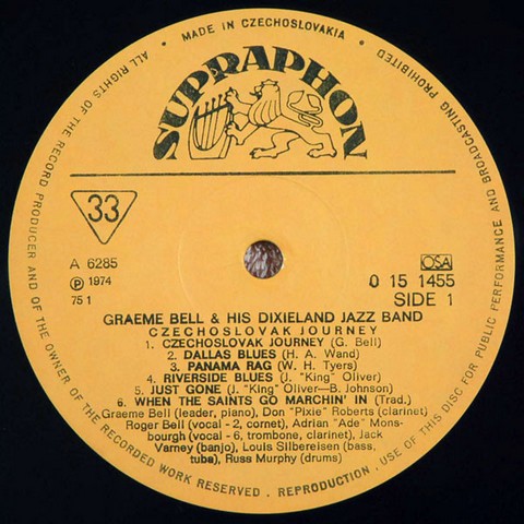 Graeme Bell & His Dixieland Jazz Band – Czechoslovak Journey (Vinyl, Album) - фото 3