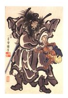 Shoki and Demon, c. 1850