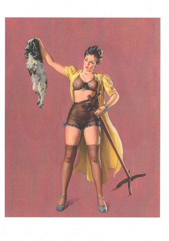 Miss-Placed Confidence (Dog Gone It!), Louis F. Dow calendar illustration, 1941 - фото 1