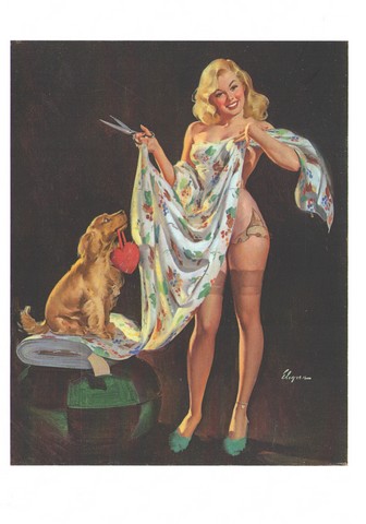 Im Just Trying it for Sighs, Brown & Bigelow calendar illustration, 1948 - фото 1