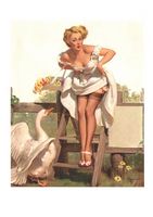 Worth a Gander, Brown and Bigelow calendar illustration, 1951