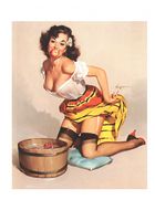 The Winner (A Fair Catch), Brown and Bigelow calendar illustration, 1957