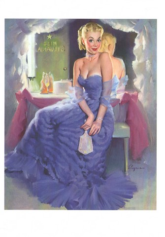 Miss Sylvania Backstage, Brown & Bigelow calendar illustration - фото 1