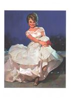 Moonlight and Roses (Miss Sinclair 1965), Brown & Bigelow calendar illustration, 1963 - Открытки Календари Плакаты