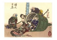 Benkei and Others around a Bell, 1880s
