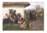 Великдень в Малоросії, 1883 - Открытки Календари Плакаты