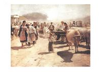 З базару, 1898 - Открытки Календари Плакаты