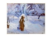 Зимовий пейзаж. Брошнів, 1909