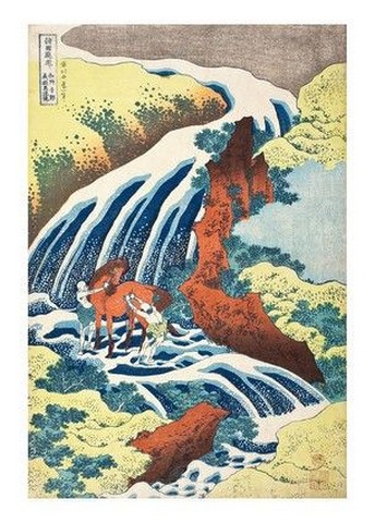 The Yoshitsune Horse-Washing Falls at Yoshino, Izumi Province, circa 1833-1834 - фото 1