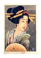 Portrait of a Woman Holding a Fan