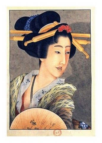 Portrait of a Woman Holding a Fan - фото 1