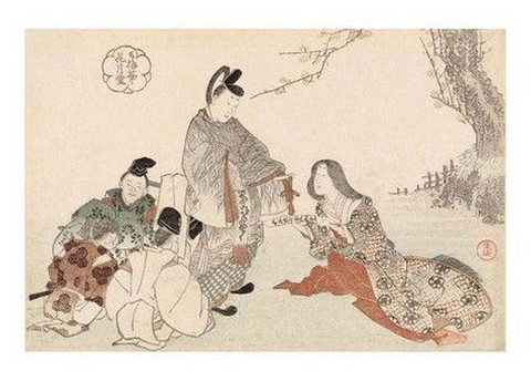 The Daughter of Ki no Tsurayuki and the Imperial Messenger, 1816 - фото 1