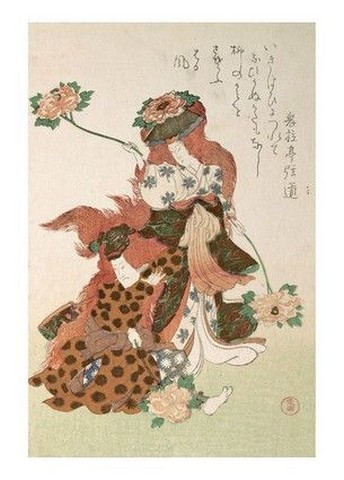 Two Kabuki Actors Performing the Shakkyomono Dance, 1805-1810 - фото 1