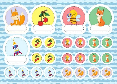 Наліпки для дитячого садочка. Лисичка - фото 4