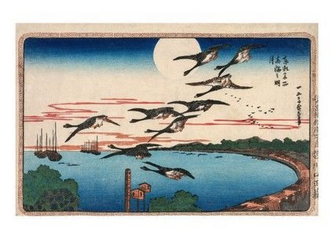 Full Moon over Takanawa, from the series Famous Places in the Eastern Capital, c. 1831 - фото 1