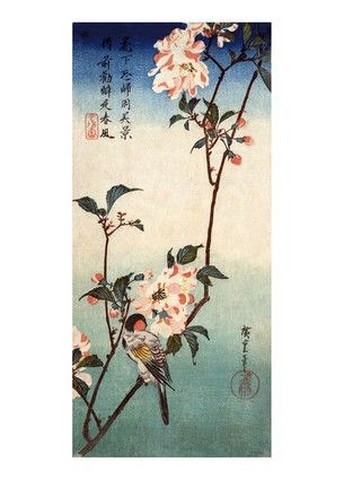 Small Bird on a Branch of Kaidozakura, 1833-1838 - фото 1