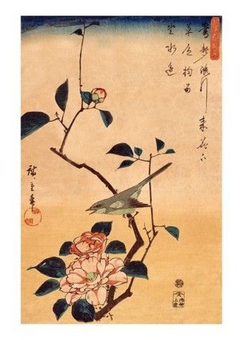 Camellia and Bush Warbler, 1840-1844 - фото 1