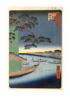 The Pine of Success and Oumayagashi on the Asakusa River, 1857