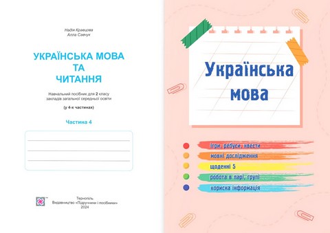 Українська мова та читання. 2 клас. Навчальний посібник у 4-х частинах. Частина 4 - фото 2