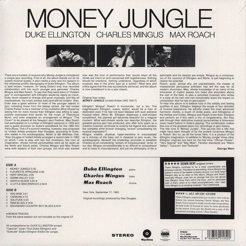 Duke Ellington, Charlie Mingus, Max Roach – Money Jungle (LP, Album, Reissue, Stereo, Vinyl) - фото 2
