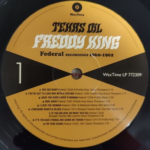 Freddie King – Texas Oil: Federal Recordings 1960-1962 (LP, 12